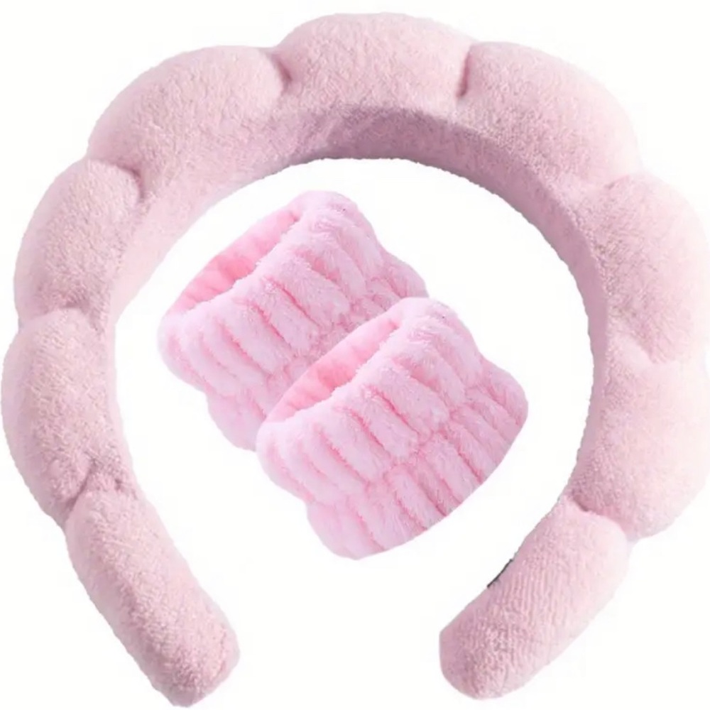 Elle Soft Pink Headband & Wristband Set